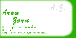 aron zorn business card